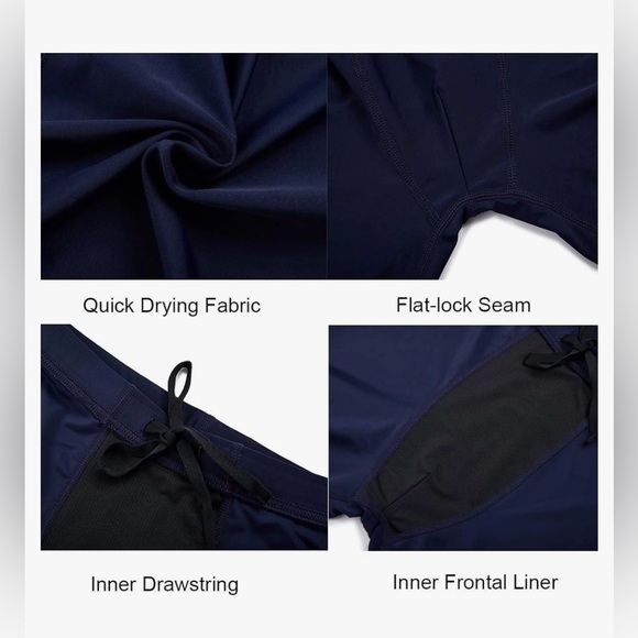 DEVOROPA Swim Jammers Youth Competitive Quick Dry Athletic Shorts UPF 50+ - Picture 4 of 11